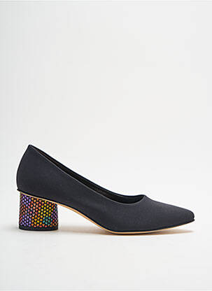 Escarpins semelle extérieure cuir talon de 4 à 6cm noir BRUNATE femme