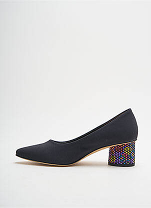 Escarpins semelle extérieure cuir talon de 4 à 6cm noir BRUNATE femme