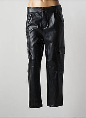 Pantalon droit taille à pinces taille haute noir IMPERIAL femme