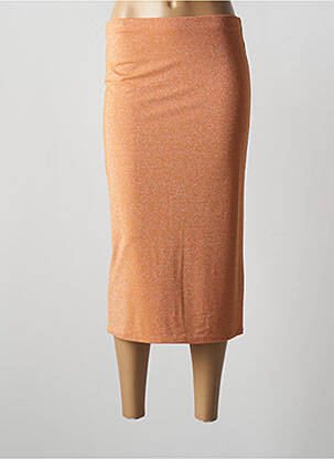Jupe mi-longue stretch orange IMPERIAL femme