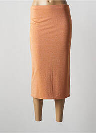 Jupe mi-longue stretch orange IMPERIAL femme