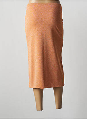 Jupe mi-longue stretch orange IMPERIAL femme