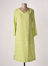 Robe mi-longue manches longues manches longues vert COUTURIST femme