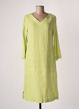 Robe mi-longue manches longues manches longues vert COUTURIST femme