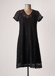 Robe mi-longue manches courtes manches courtes noir LE PETIT BAIGNEUR femme