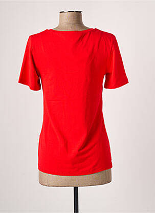 T-shirt col v manches courtes orange ZILCH femme