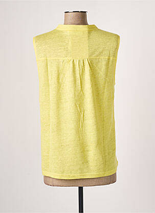 Débardeur stretch sans manche jaune INDI & COLD femme