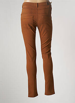 Pantalon slim taille haute taille haute marron COUTURIST femme