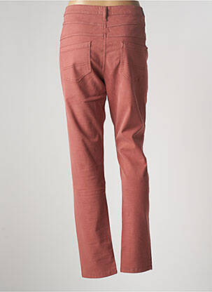 Pantalon slim tissage popeline taille normale marron COUTURIST femme