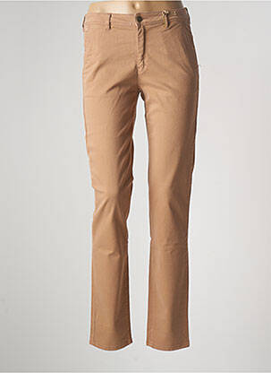 Pantalon chino tissage popeline taille normale beige COUTURIST femme