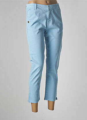 Pantalon chino fermeture zippée sous rabat boutonné taille normale bleu PAKO LITTO femme