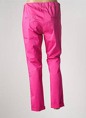 Pantalon chino tissage popeline taille normale rose PAKO LITTO femme