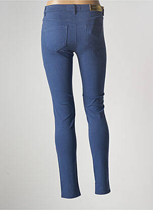 Pantalon slim tissage popeline taille normale bleu COUTURIST femme