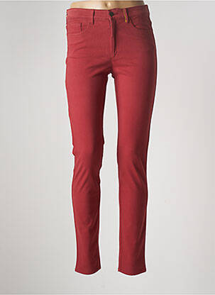 Pantalon slim tissage popeline taille normale orange COUTURIST femme