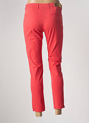 Pantalon slim tissage popeline taille normale rouge COUTURIST femme