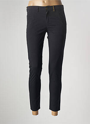 Pantalon slim tissage popeline taille normale noir COUTURIST femme