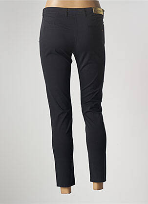 Pantalon slim tissage popeline taille normale noir COUTURIST femme