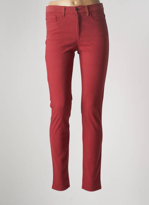 Pantalon slim tissage popeline taille normale orange COUTURIST femme