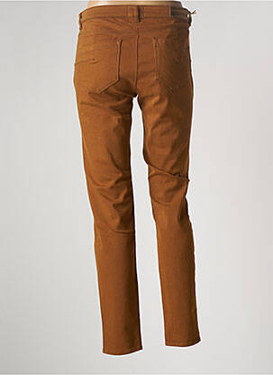 Pantalon slim stretch taille normale marron COUTURIST femme