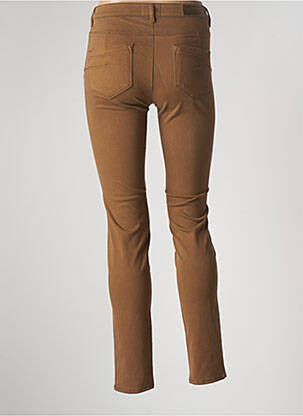 Pantalon slim stretch taille normale marron COUTURIST femme