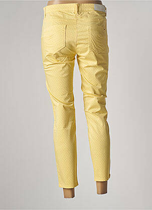 Pantalon 7/8 stretch taille normale jaune COUTURIST femme