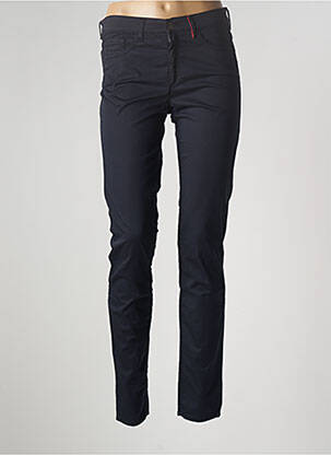 Pantalon slim tissage popeline taille normale noir COUTURIST femme