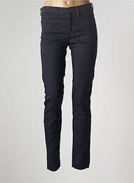 Pantalon slim tissage popeline taille normale noir COUTURIST femme