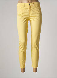 Pantalon 7/8 stretch taille normale jaune COUTURIST femme
