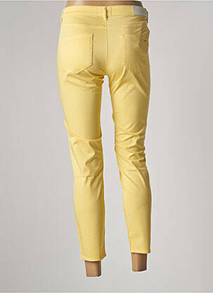 Pantalon 7/8 stretch taille normale jaune COUTURIST femme