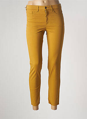 Pantalon 7/8 tissage popeline taille normale marron COUTURIST femme