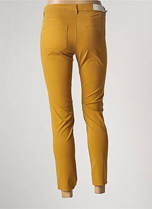Pantalon 7/8 tissage popeline taille normale marron COUTURIST femme