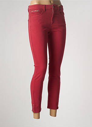 Pantalon 7/8 stretch taille normale rouge COUTURIST femme