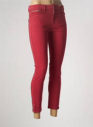 Pantalon 7/8 stretch taille normale rouge COUTURIST femme