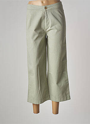 Pantalon 7/8 vert INDI & COLD pour femme