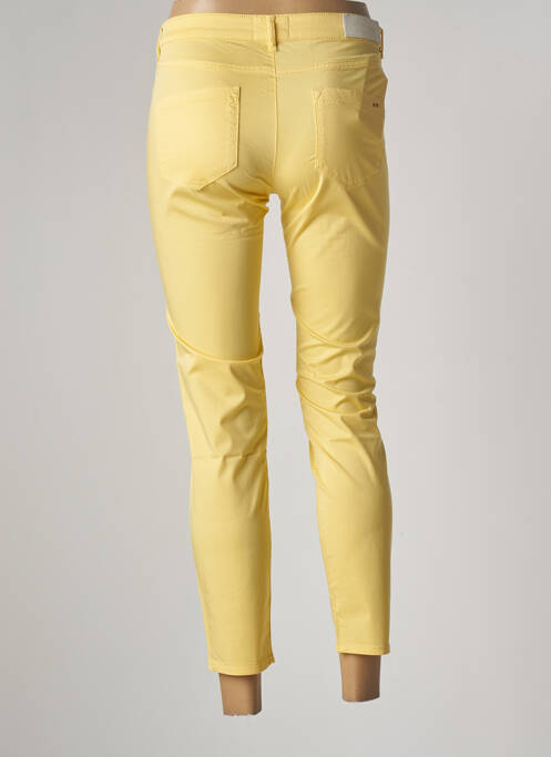 Pantalon 7/8 stretch taille normale jaune COUTURIST femme