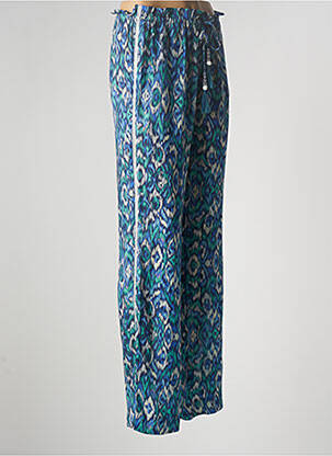 Pantalon droit taille élastique taille normale bleu EVA KAYAN femme