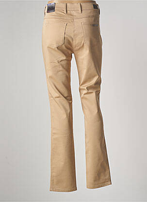 Pantalon slim tissage popeline taille normale beige TONI femme