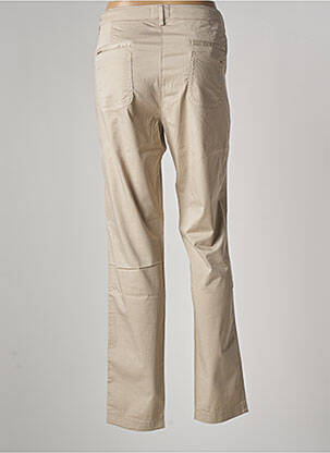 Pantalon slim tissage popeline taille normale beige COUTURIST femme
