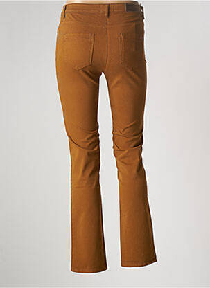 Pantalon slim tissage popeline taille normale jaune COUTURIST femme
