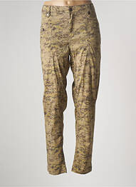 Pantalon slim tissage popeline taille normale vert EVA KAYAN femme