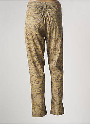 Pantalon slim tissage popeline taille normale vert EVA KAYAN femme