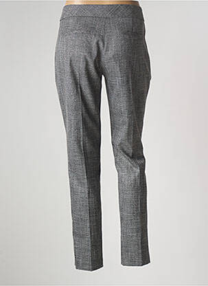 Pantalon chino fermeture zippée sous rabat boutonné taille normale gris EVA KAYAN femme