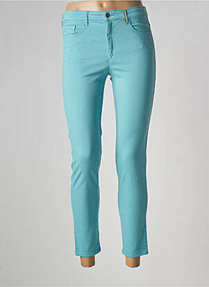 Pantalon 7/8 stretch taille normale bleu COUTURIST femme