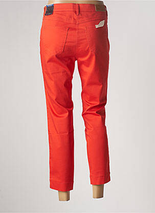 Pantalon 7/8 tissage popeline taille normale orange TONI femme