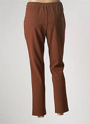 Pantalon 7/8 taille élastique taille normale marron LA FEE MARABOUTEE femme