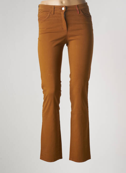 Pantalon slim tissage popeline taille normale jaune COUTURIST femme