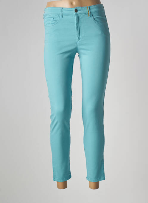 Pantalon 7/8 stretch taille normale bleu COUTURIST femme