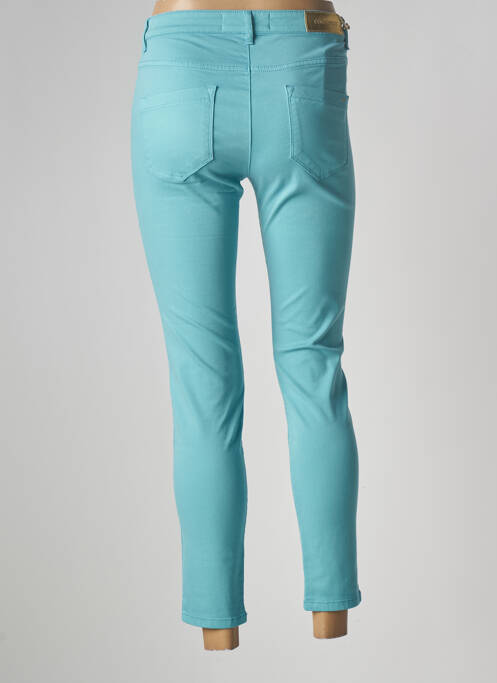 Pantalon 7/8 stretch taille normale bleu COUTURIST femme