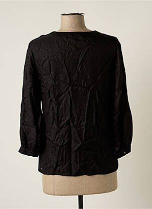 Blouse poignets boutonnés avec fente manches 3/4 noir TEDDY SMITH femme