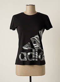 T-shirt sérigraphie manches courtes noir ADIDAS femme